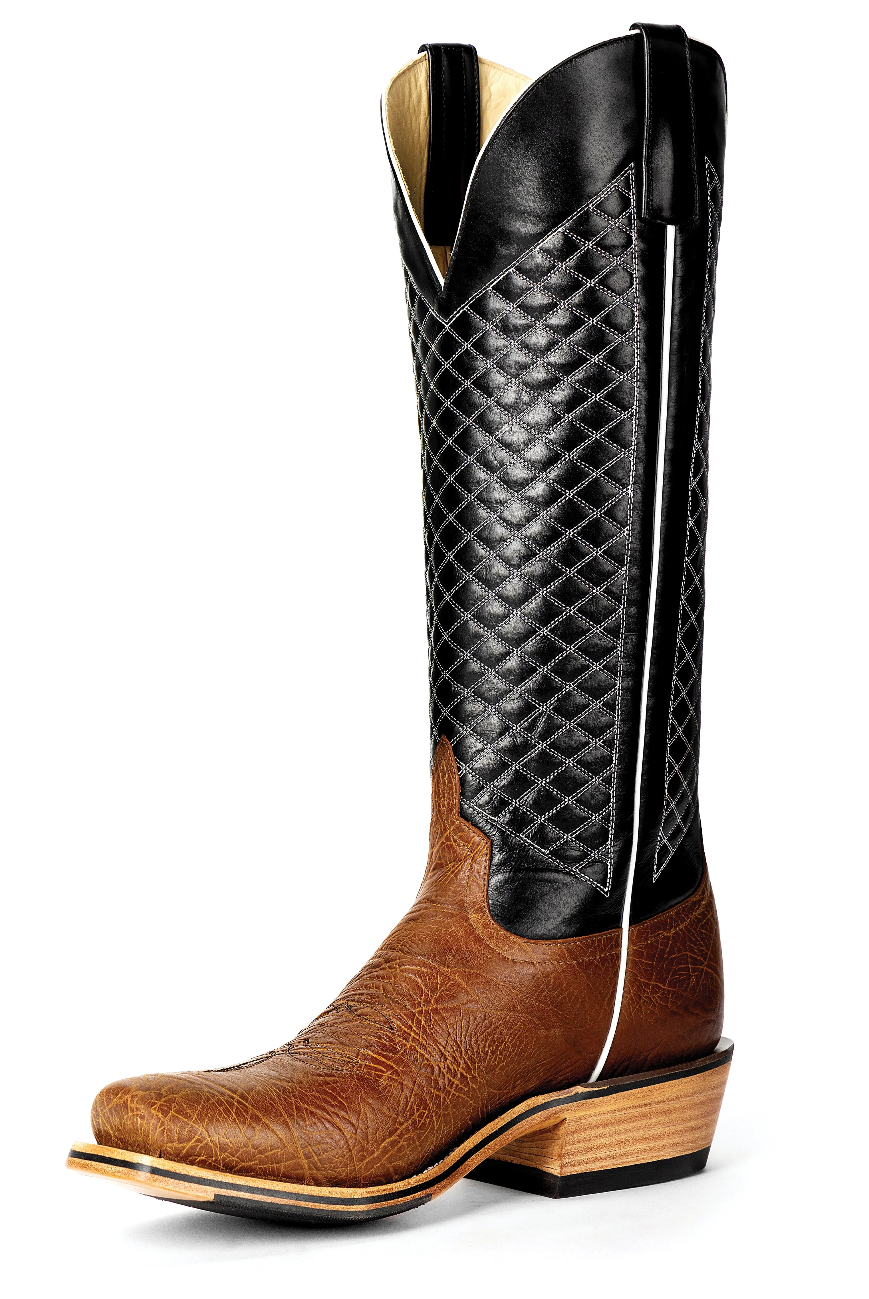 Horse Power Black Shrunken Shoulder Western Boot