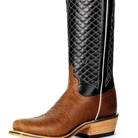 Horse Power Black Shrunken Shoulder Western Boot