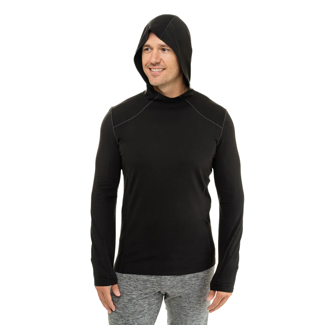 Hot Chillys Men Clima-Tek Hoodie Midweight Relaxed Fit Base Layer