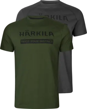 Härkila Men's Härkila Logo T-Shirt 2-Pack Duffel Green/Phantom | Buy Härkila Men's Härkila Logo T-Shirt 2-Pack Duffel 