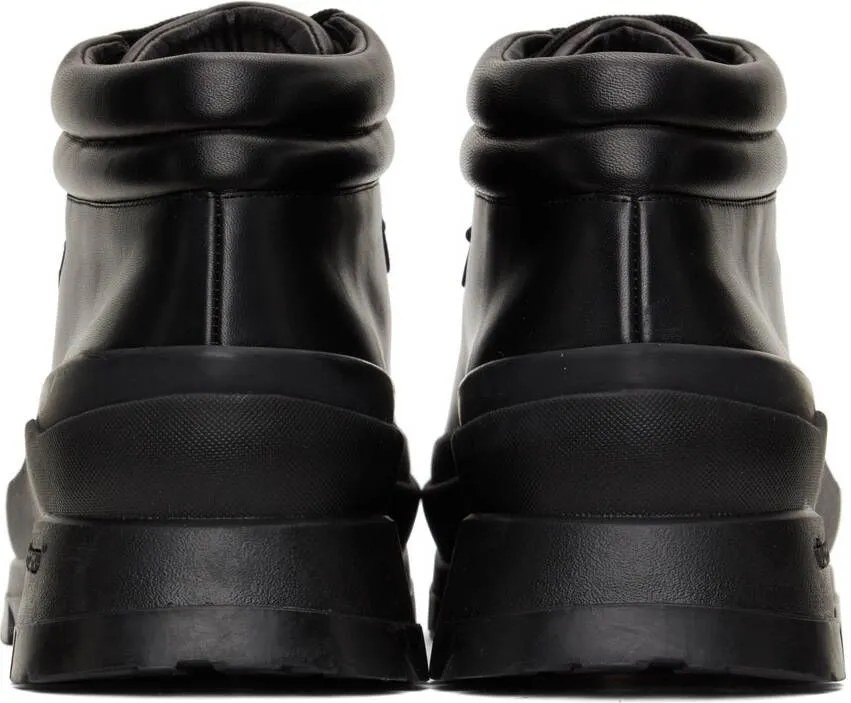 Jil Sander Black Leather Hiking Boots