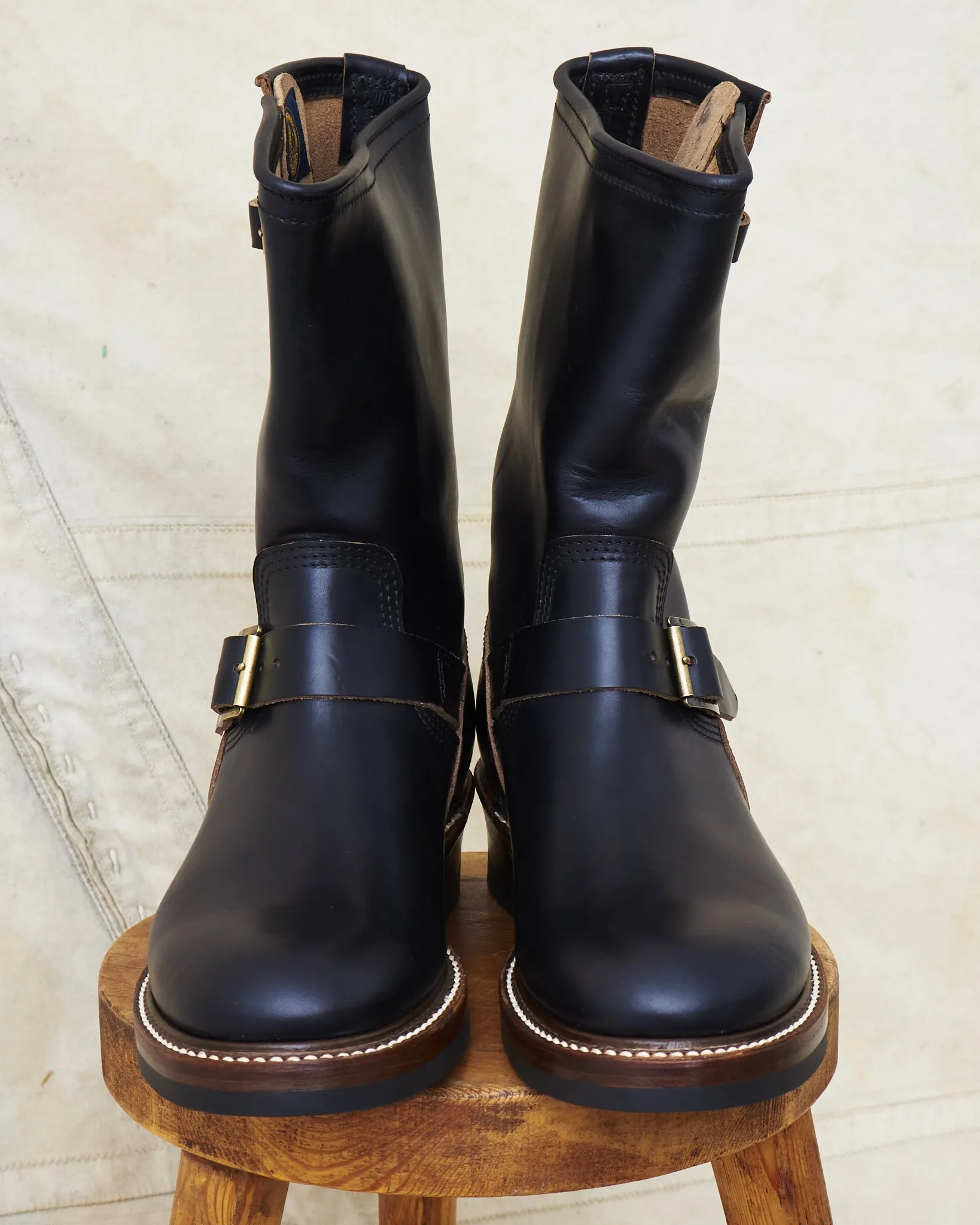 John Lofgren LK-003 Engineer Boots Horween Leather CXL Black