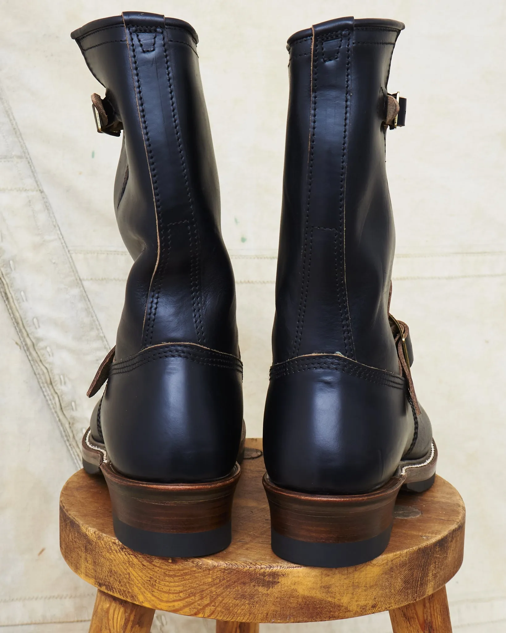 John Lofgren LK-003 Engineer Boots Horween Leather CXL Black