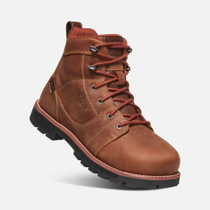 Keen Utility Womens Seattle Aluminum Toe Waterproof Work Boot-Gingerbread/Black