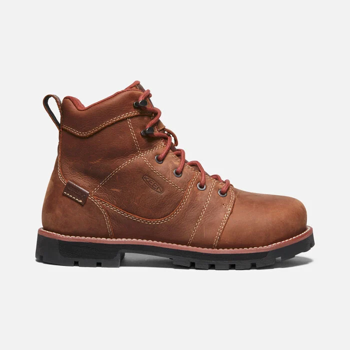 Keen Utility Womens Seattle Aluminum Toe Waterproof Work Boot-Gingerbread/Black