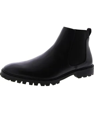 Kenneth Cole New York Tully Lug Mens Leather Pull On Chelsea Boots