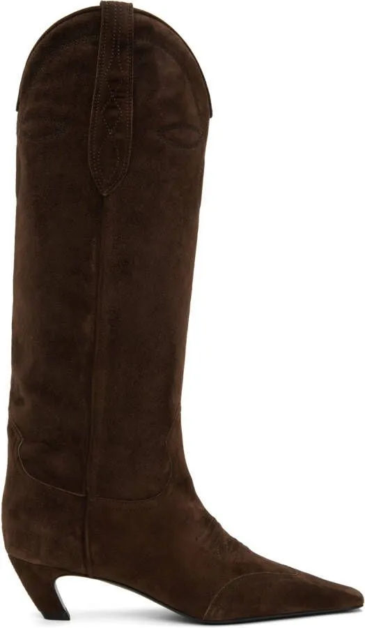 KHAITE Brown Dallas Boots