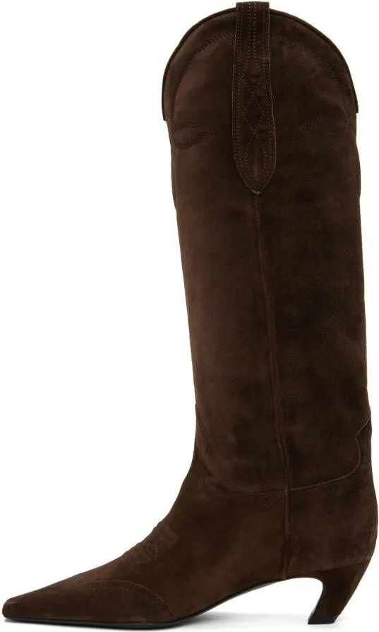 KHAITE Brown Dallas Boots