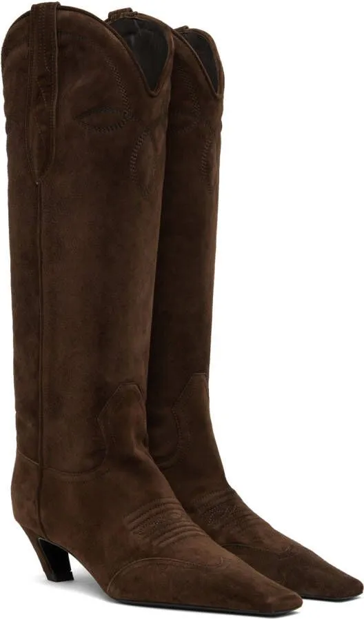 KHAITE Brown Dallas Boots