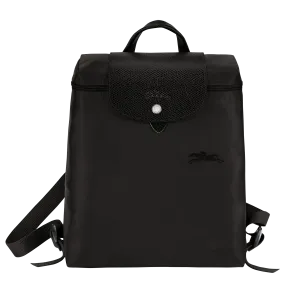 Le Pliage Green M Backpack Black - Recycled canvas