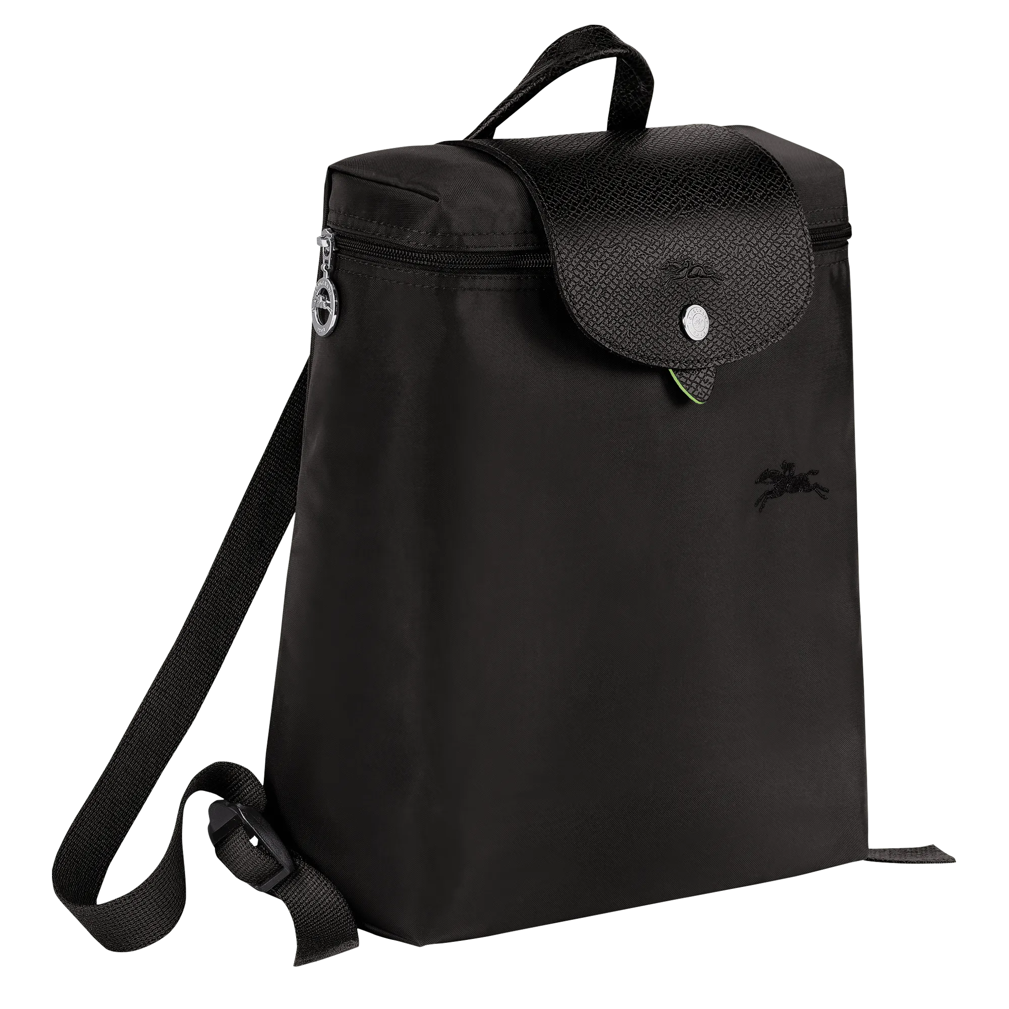 Le Pliage Green M Backpack Black - Recycled canvas