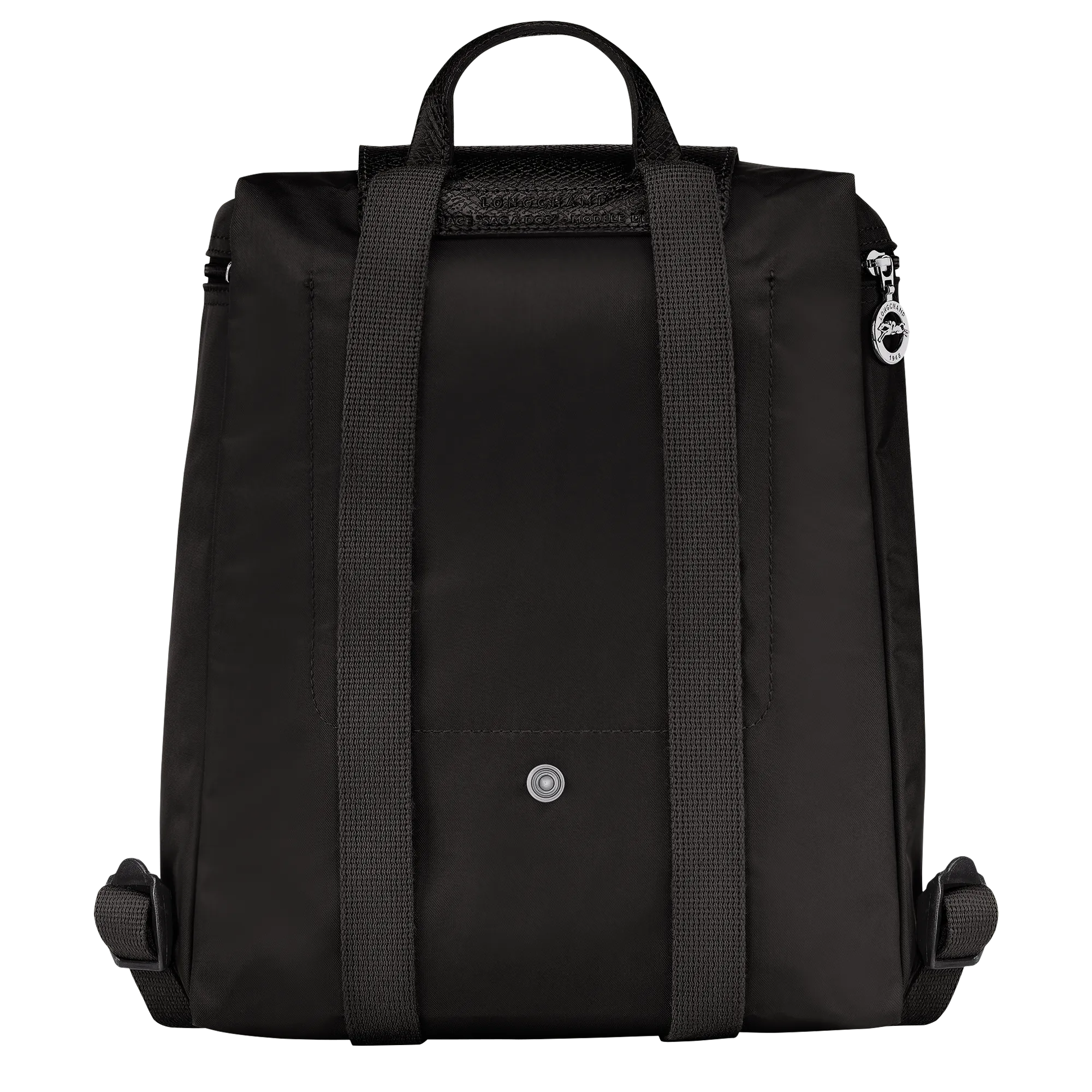 Le Pliage Green M Backpack Black - Recycled canvas