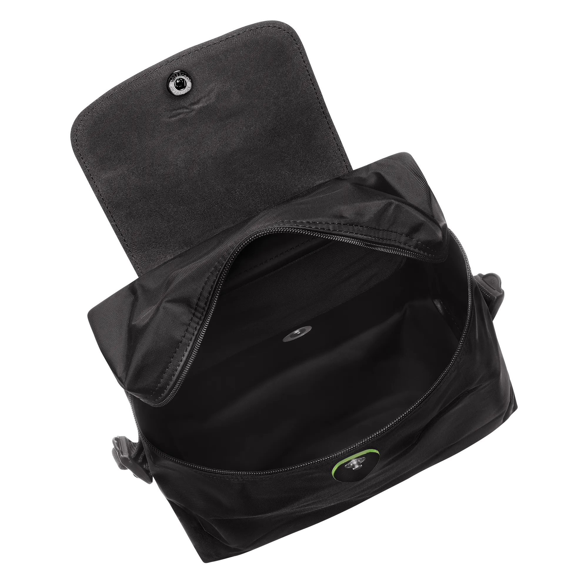 Le Pliage Green M Backpack Black - Recycled canvas