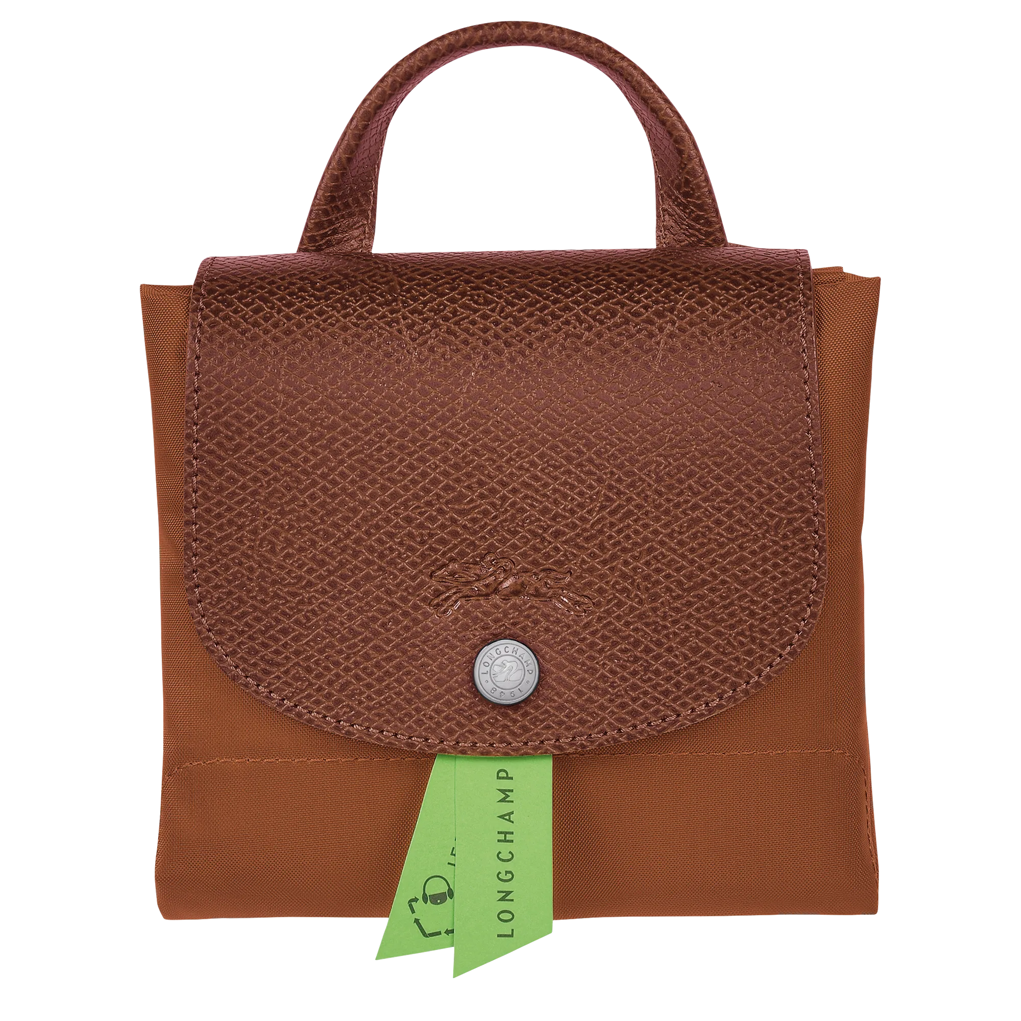 Le Pliage Green M Backpack Cognac - Recycled canvas