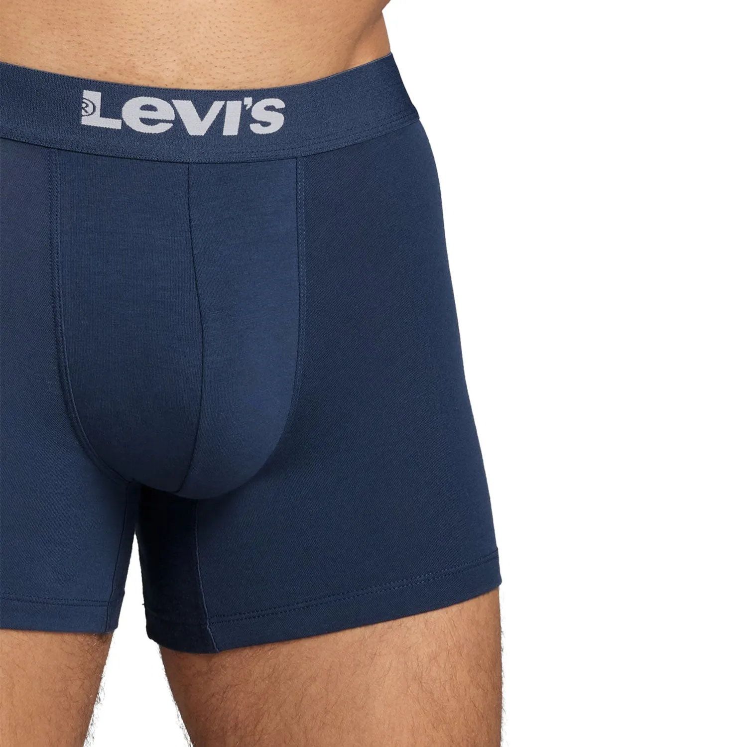 Levis Men Solid Basic Boxer 2 Pack - Navy