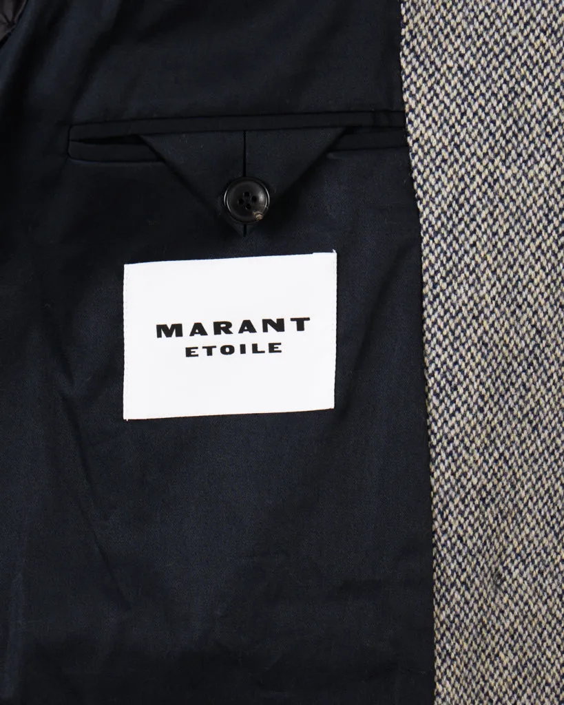 LEXANA COAT BLACK ECRU - MARANT ETOILE