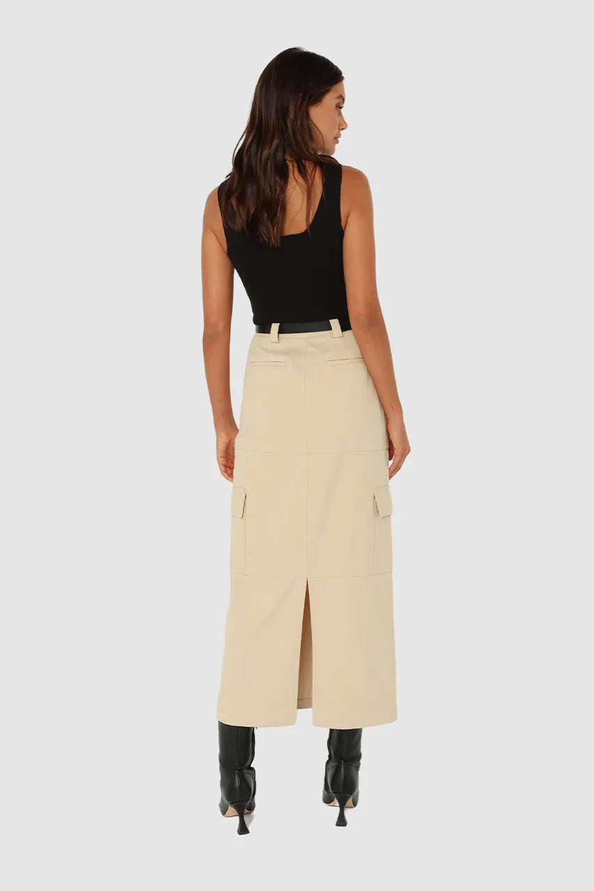 Lisa Cargo Maxi Skirt | Sand