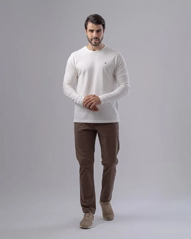 LONG SLEEVE SLIM T-SHIRT - OFF WHITE