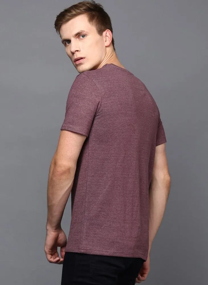 Mauve Basic Crew Neck T-Shirt