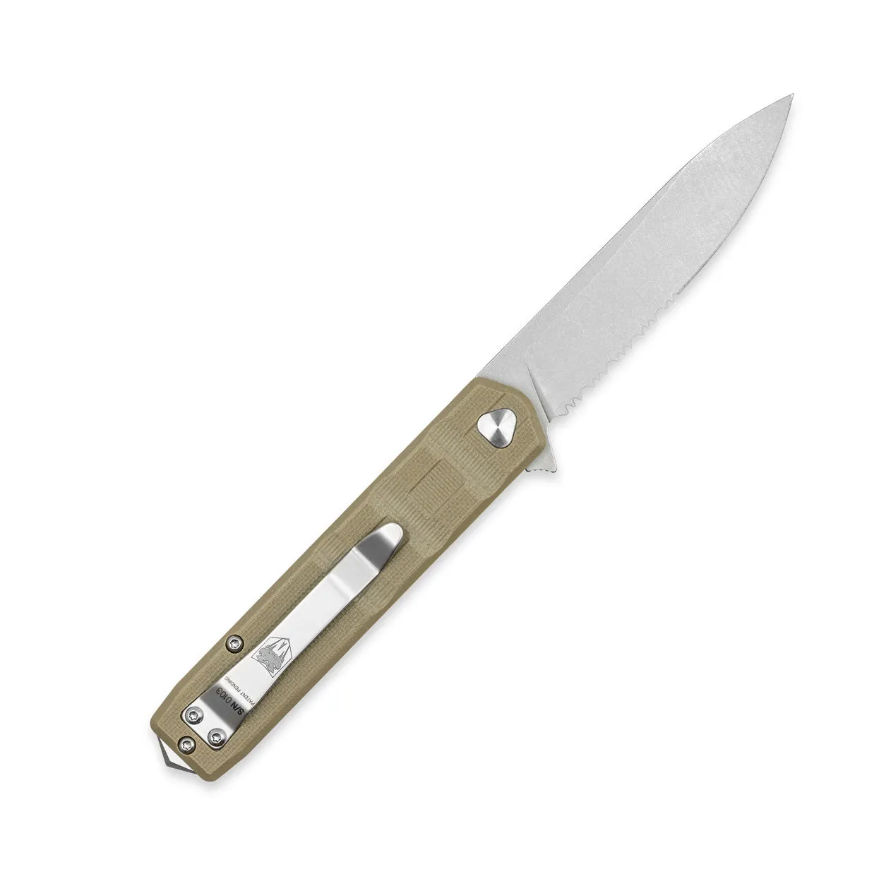 Medium Kuzio Tan Drop Serrated