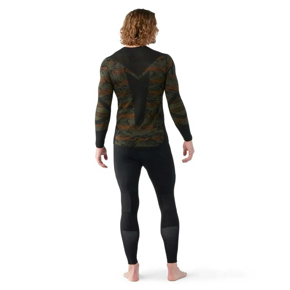 Men's Intraknit Thermal Merino Base Layer Pattern Crew - Winter Moss Mountain