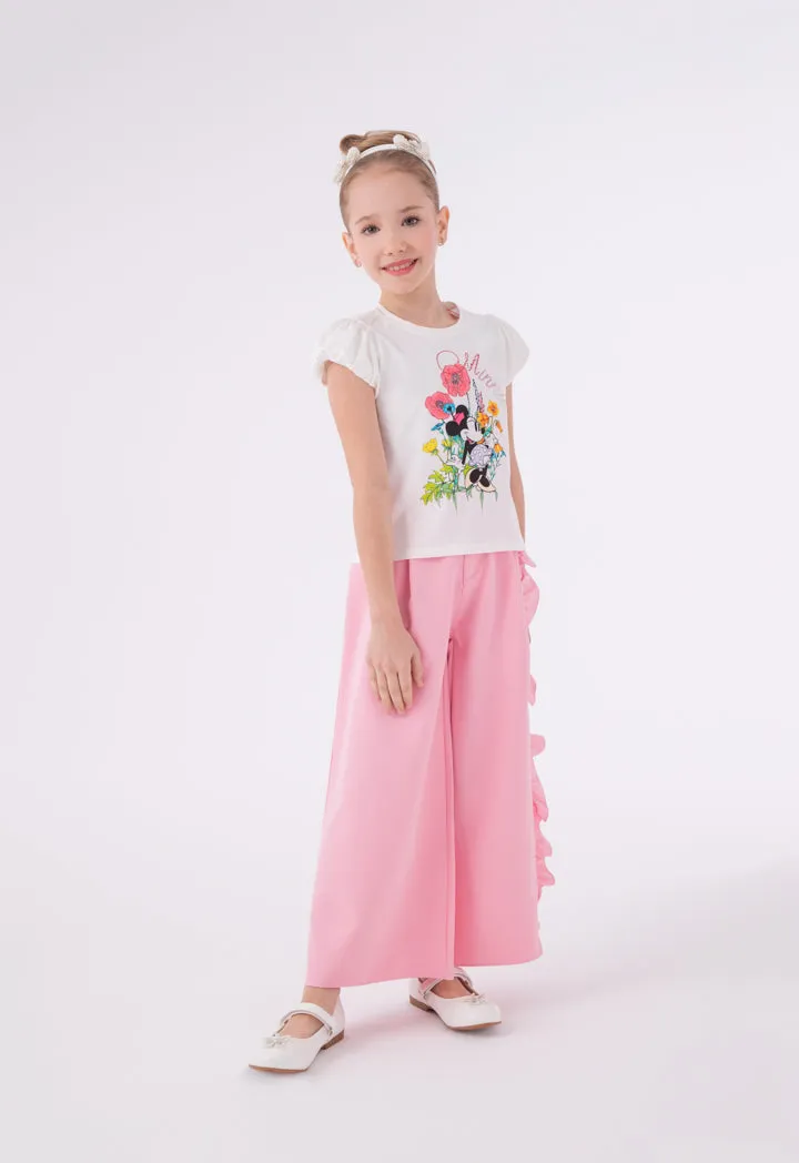 Mickey Mouse Fashion Puff Sleeves T-Shirt