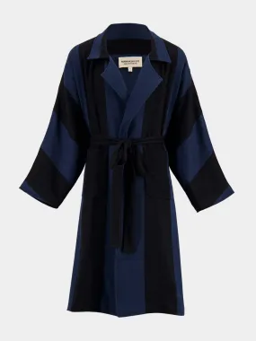 Navy Belted Coat