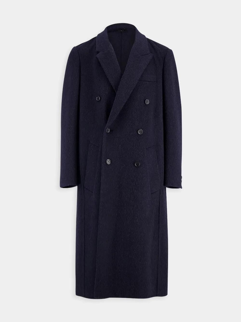 Navy Double-Breasted Coat