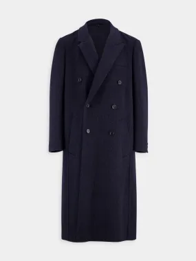 Navy Double-Breasted Coat