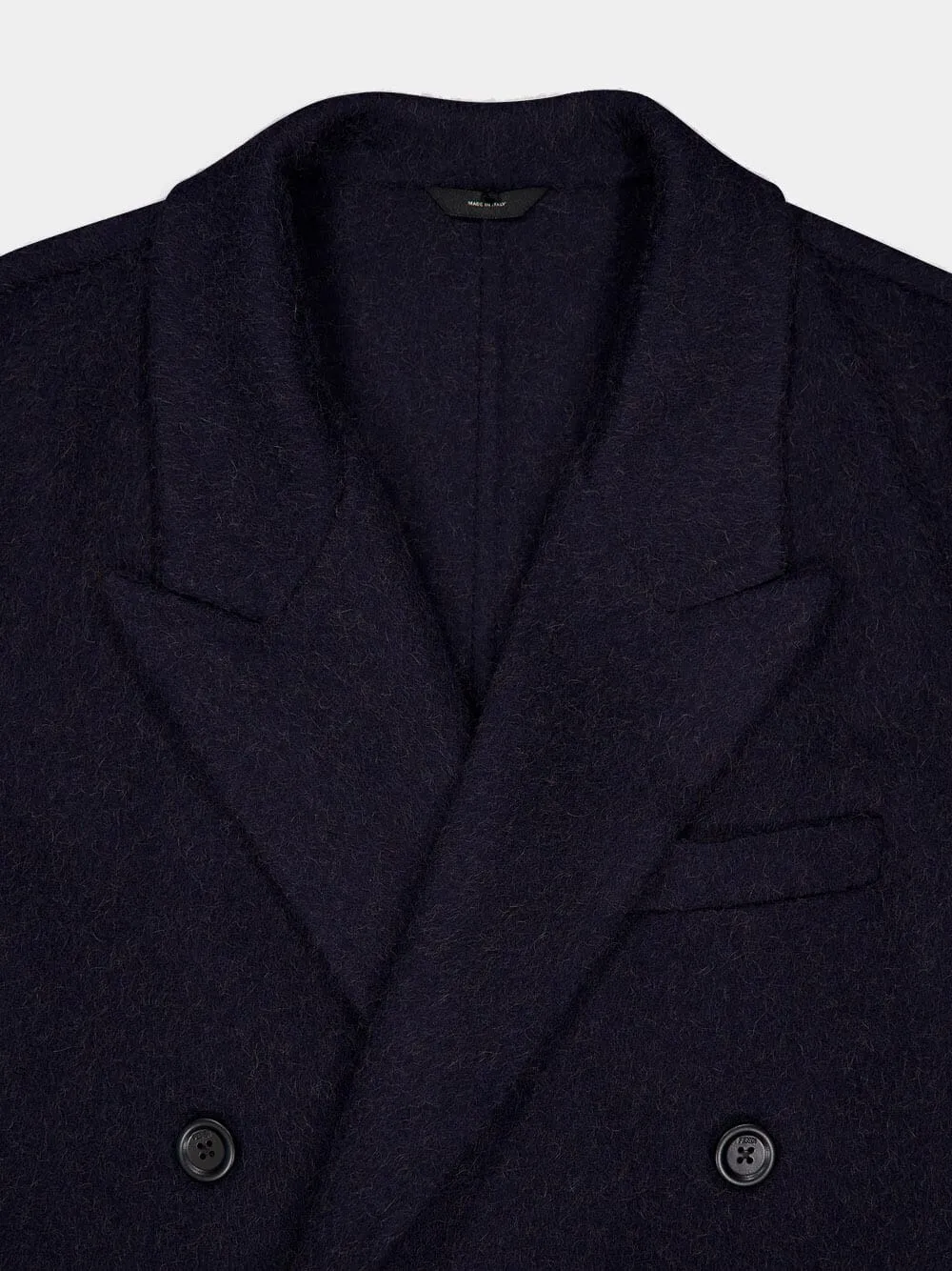 Navy Double-Breasted Coat