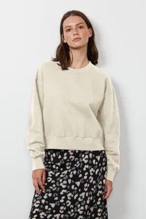 NELLA SOFT FLEECE SWEATSHIRT IN COCONUT