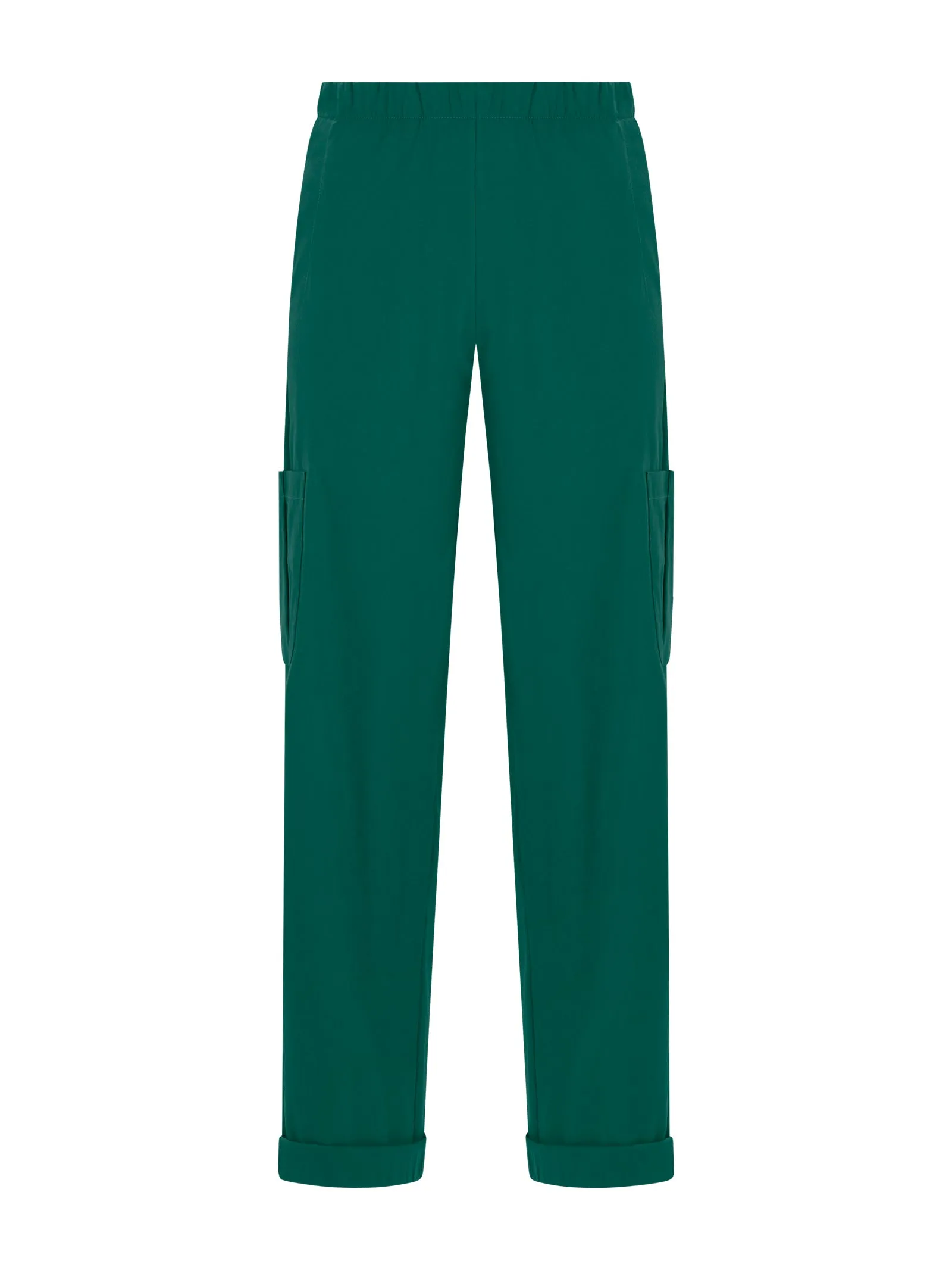 Pantalone ampio cargo in tessuto Super Fresh - Aventurine