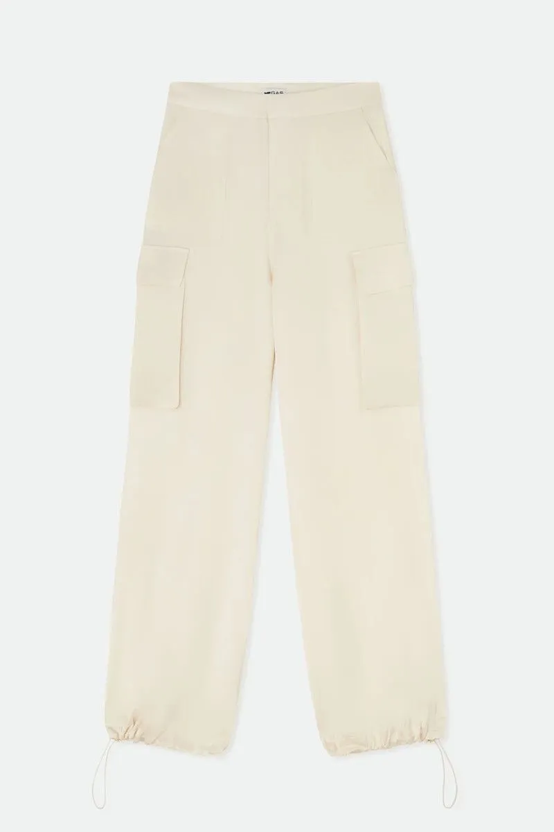 Pantalone cargo donna Beige