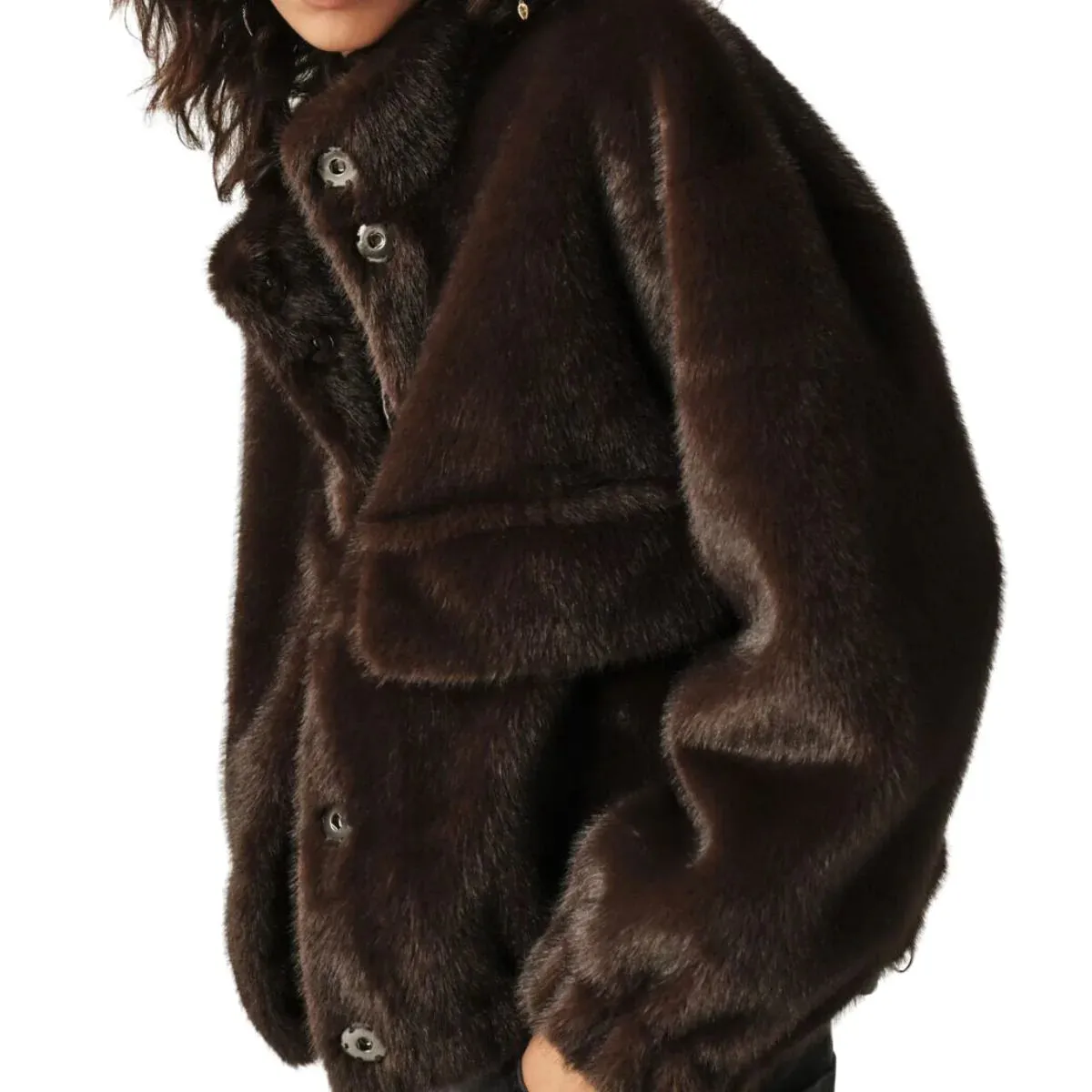 PAROS COAT CHOCOLATE - BA&SH