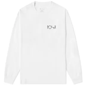 Polar Skate Co. Long Sleeve Sequence Fill Logo T-ShirtWhite