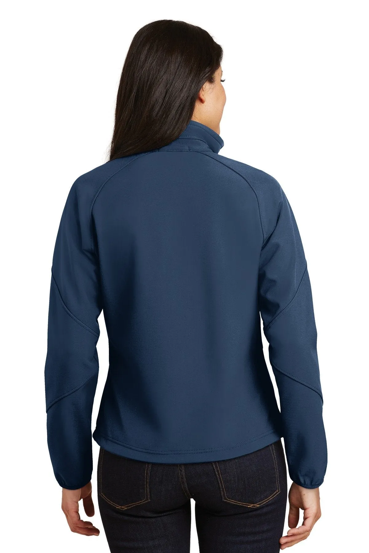 Port Authority Ladies Textured Soft Shell Jacket L705 Insignia Blue