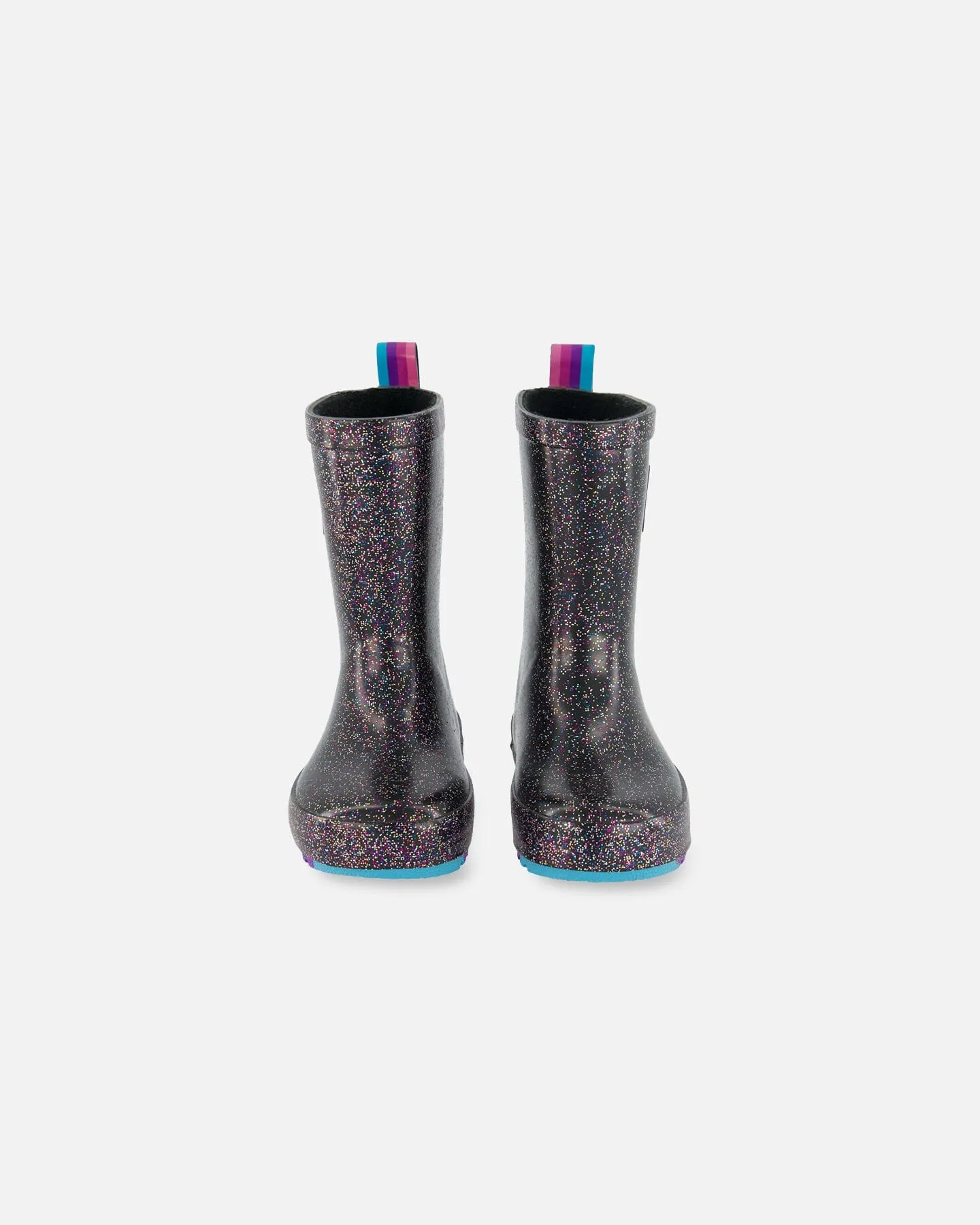 Rain Boots Glitter Black