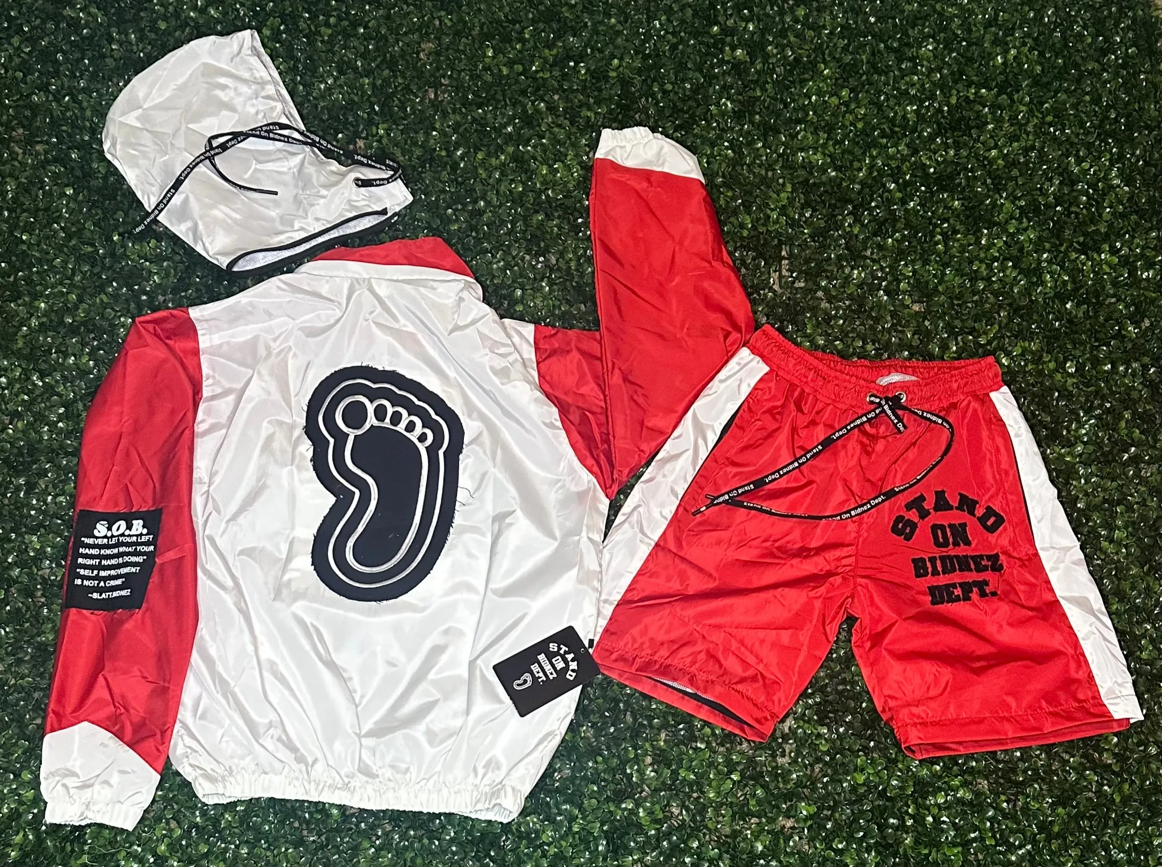 RED 2 n 1 WINDBREAKER SET