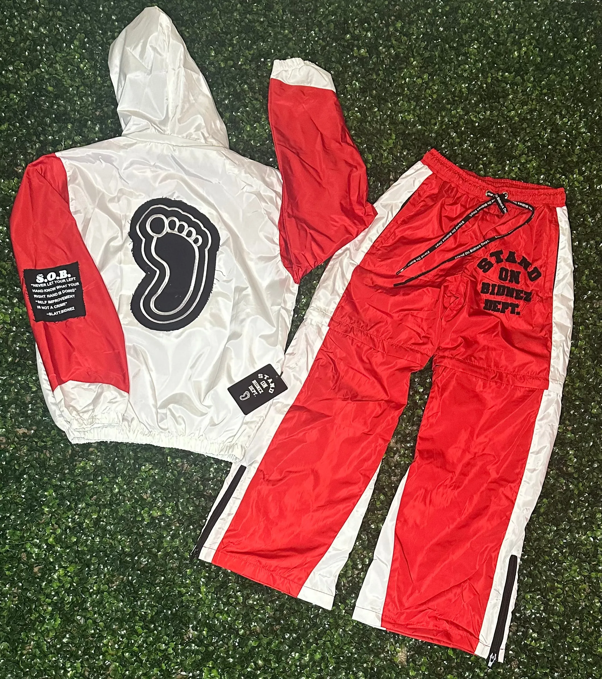 RED 2 n 1 WINDBREAKER SET