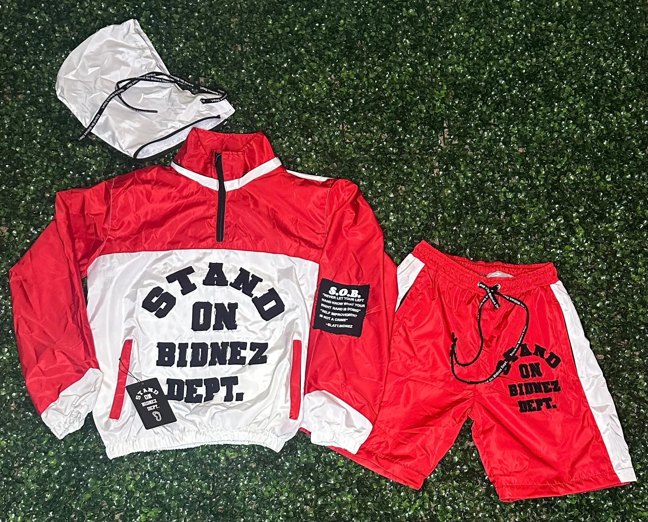 RED 2 n 1 WINDBREAKER SET