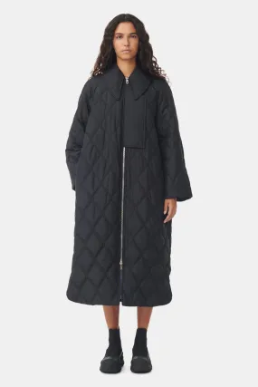 RIPSTOP QUILT COAT BLACK - GANNI