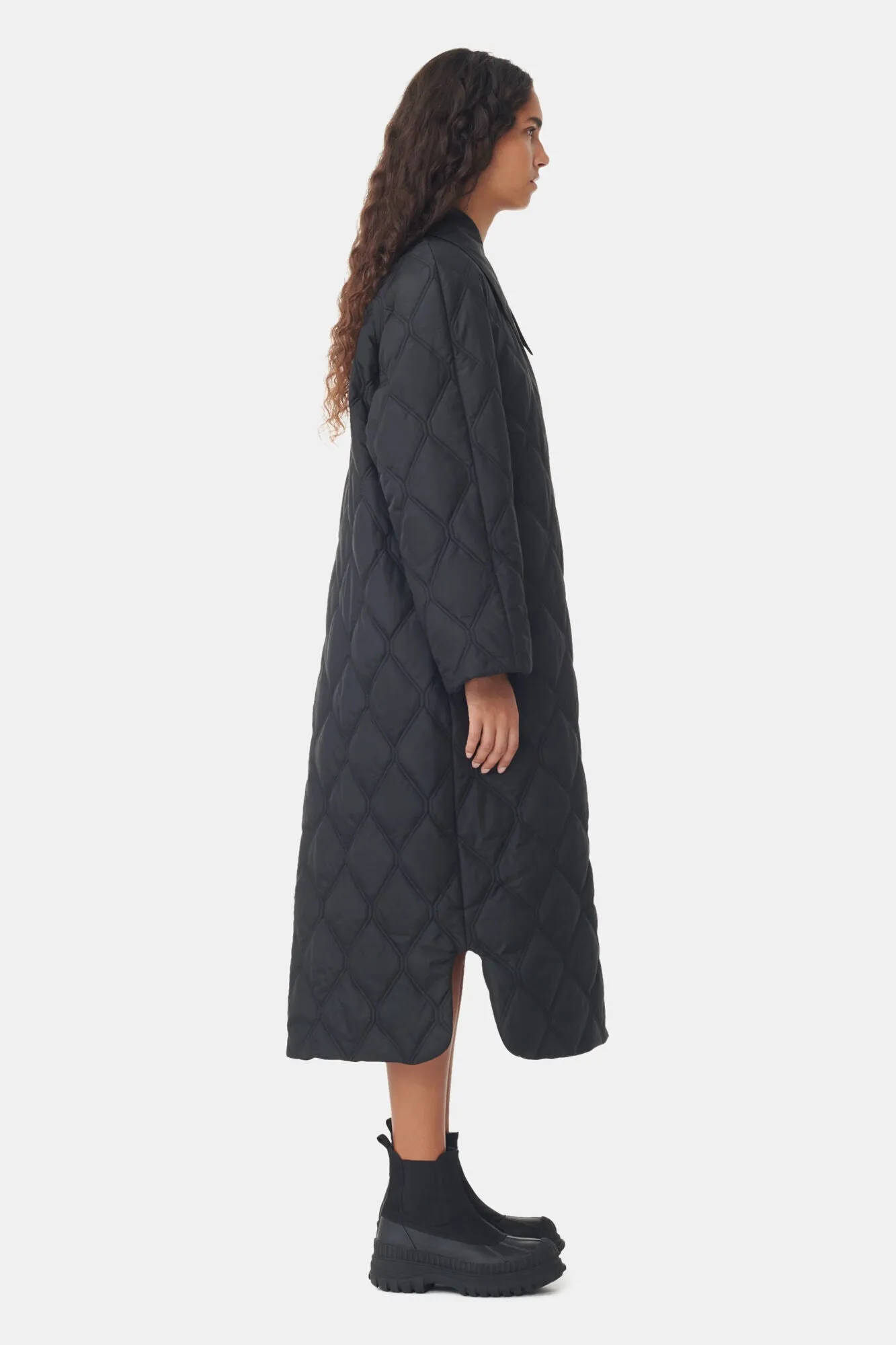 RIPSTOP QUILT COAT BLACK - GANNI