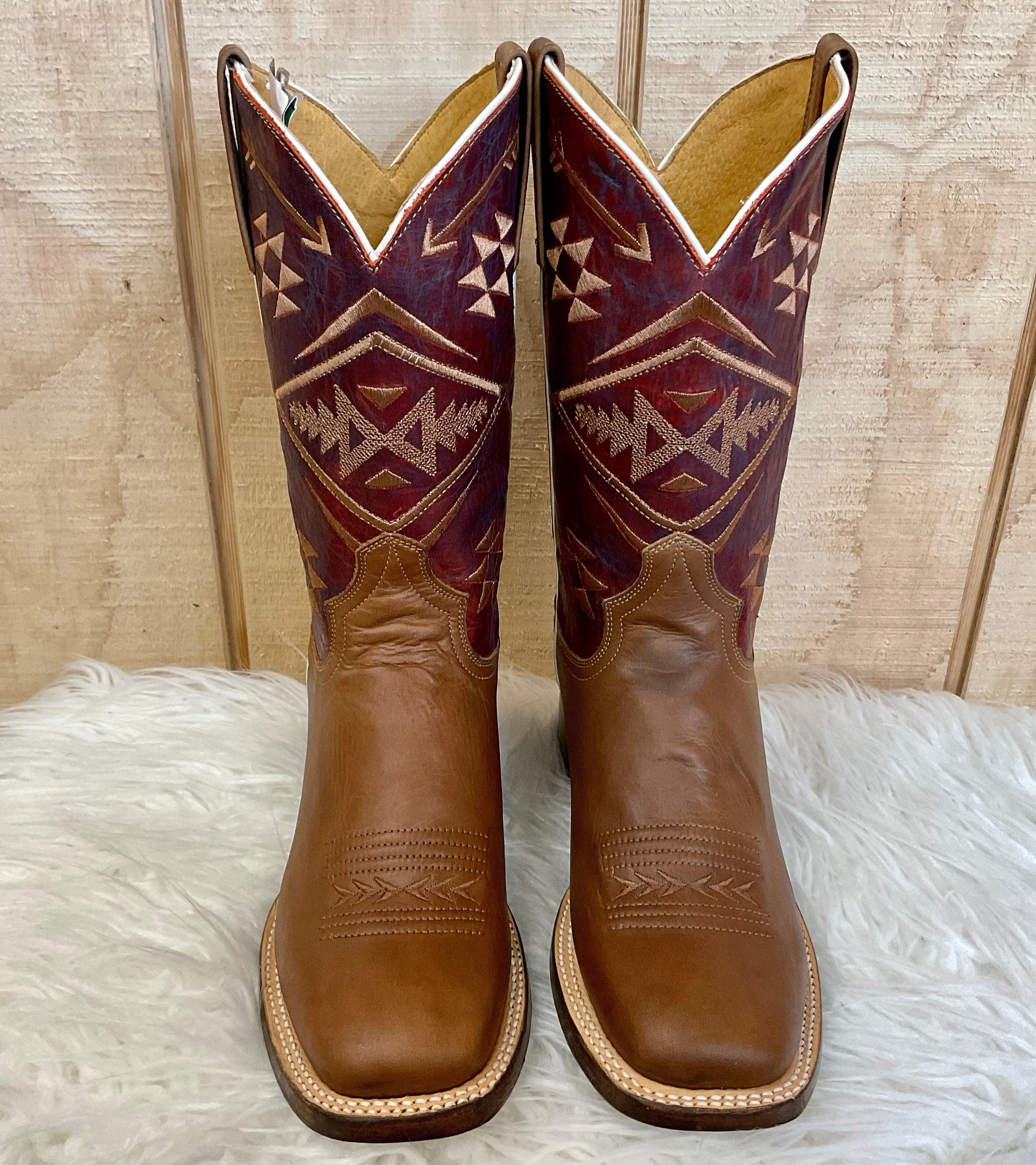 Roper Women's Ruby Tan Square Toe Cowgirl Boots 9201-8390