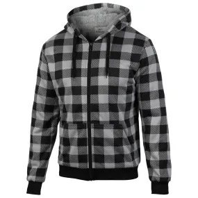 Seven Apparel Women's Plaid Hooded Sherpa Lined Jacket