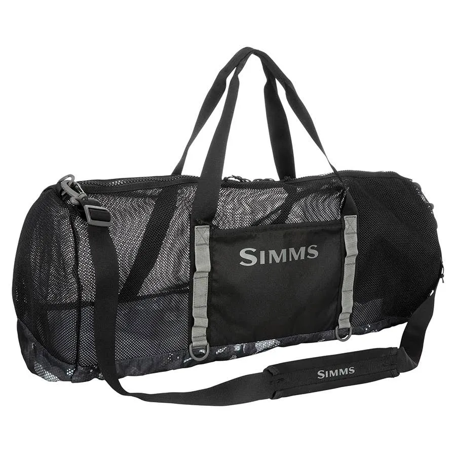 Simms Challenger Mesh Duffel - Hex Flo Camo Carbon - 60L