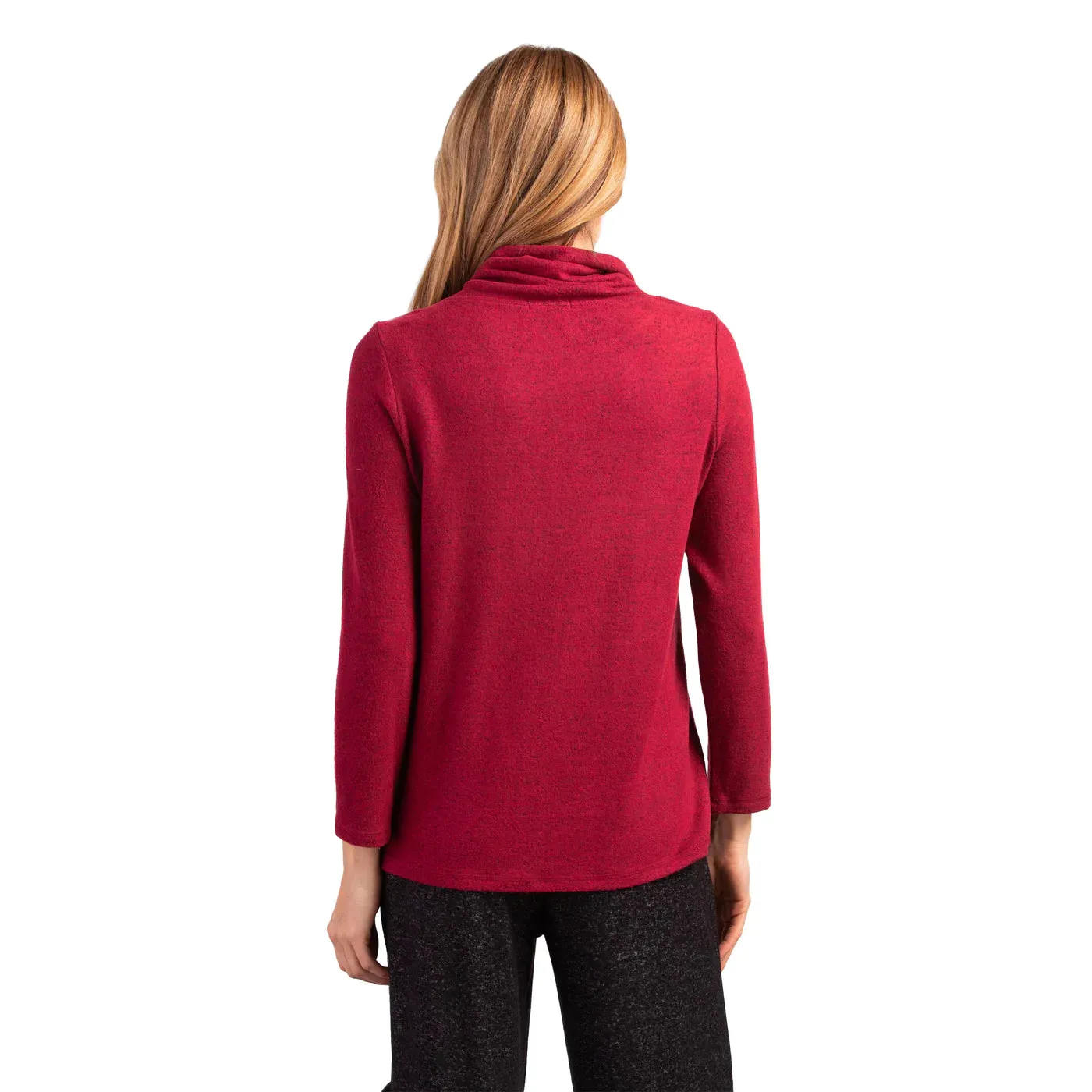 Soft Fleece Tie Neck Pullover