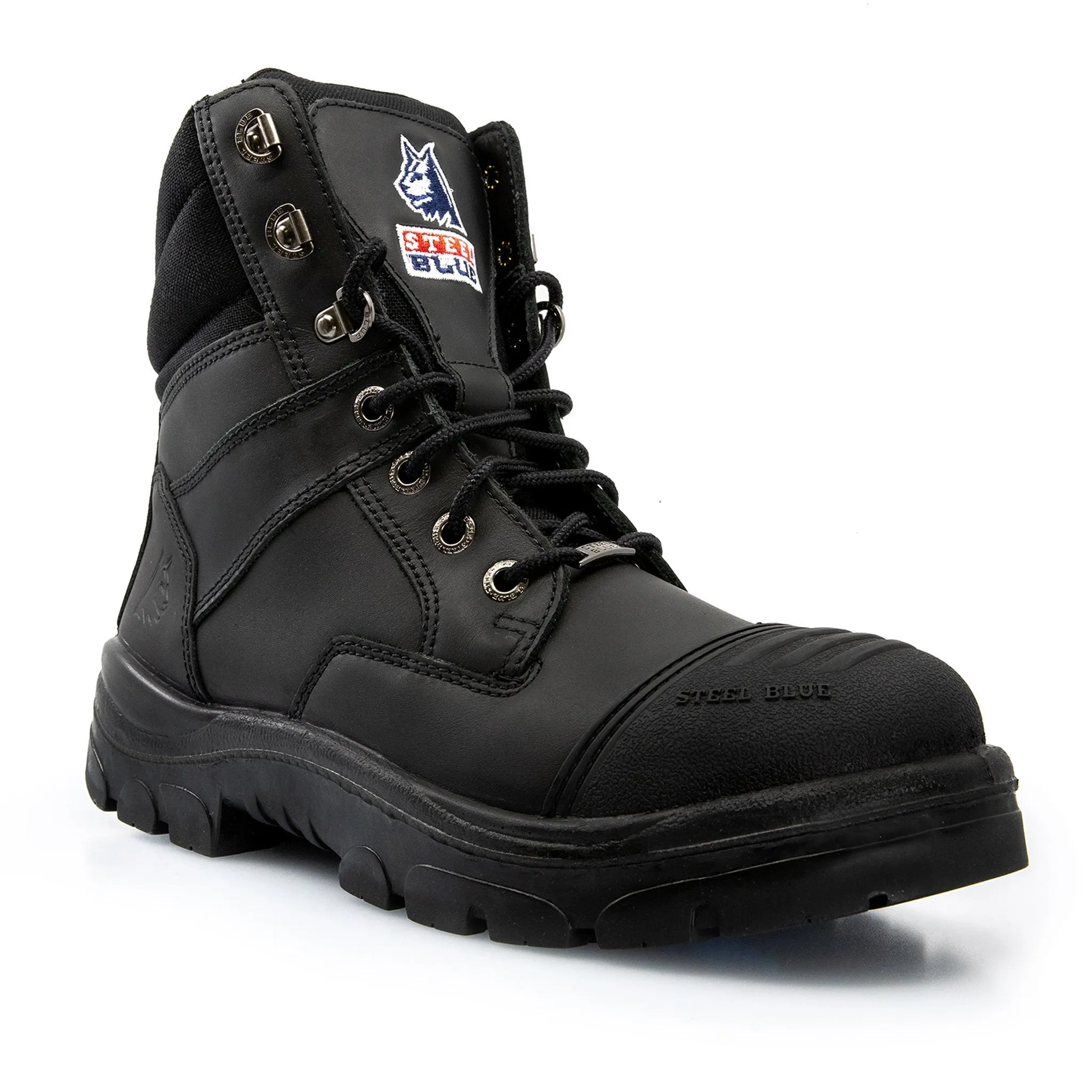 STEEL BLUE SOUTHERN CROSS ZIP SIDE SAFETY WORK BOOTS 312661