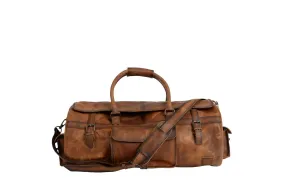 STS Ranchwear Mens Tucson Round Rich Tan Leather Duffel Bag