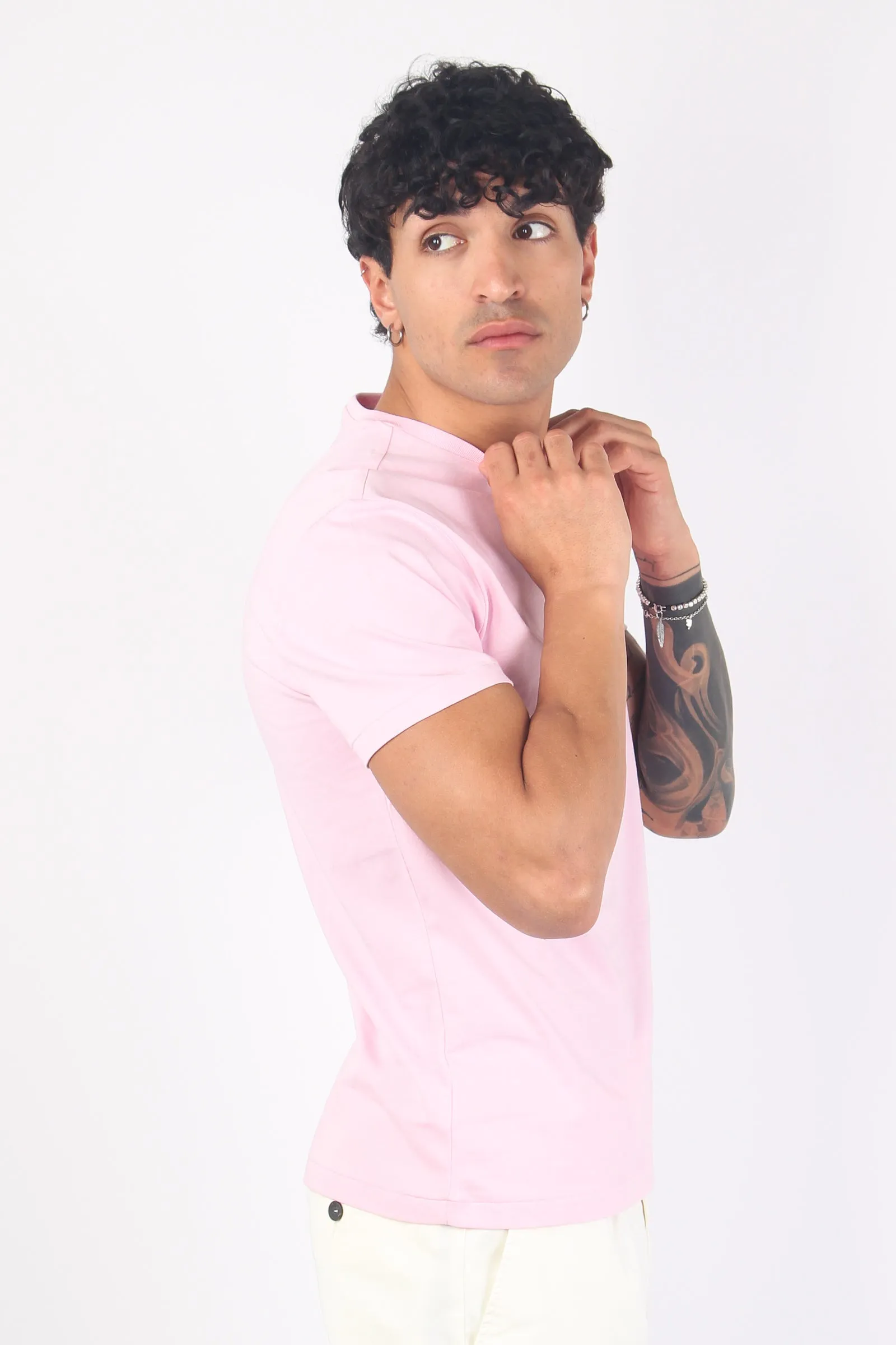 T-shirt Jersey Manica Corta Garden Pink