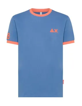 T-shirt Sun68 uomo logo fluo T34125 avio